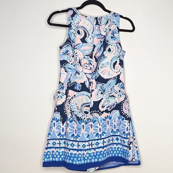 Lilly Pulitzer Donna Romper High Tide Navy Holy Flockamole Shift Dress - Picture 11 of 13